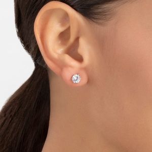 Classic Faux Diamond Earrings + Bonus Necklace